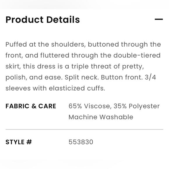 NWT LOFT‎ Black White Petite Plaid Puff Sleeve Swing Dress Size 4 NEW Preppy - Picture 4 of 16